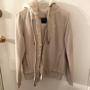 Abercrombie and Fitch faux fur lined full zip hoodie